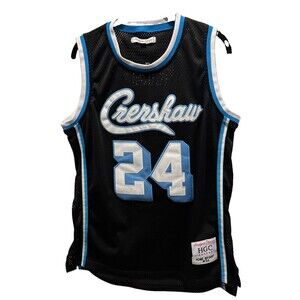 Headgear Classics Kobe Bryant 24 Crenshaw Jersey Black Powder Blue Size M